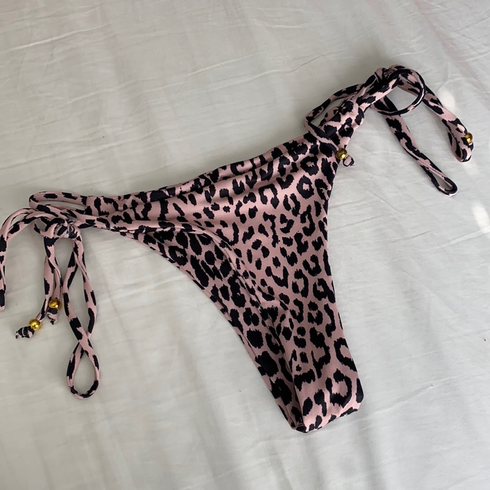 Pink Leopard cheeky Bikini Bottom